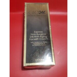 GLO24K Express Non-Surgical 24k Anti-Aging Facelift Cream 10ml Hyaluronic Acid